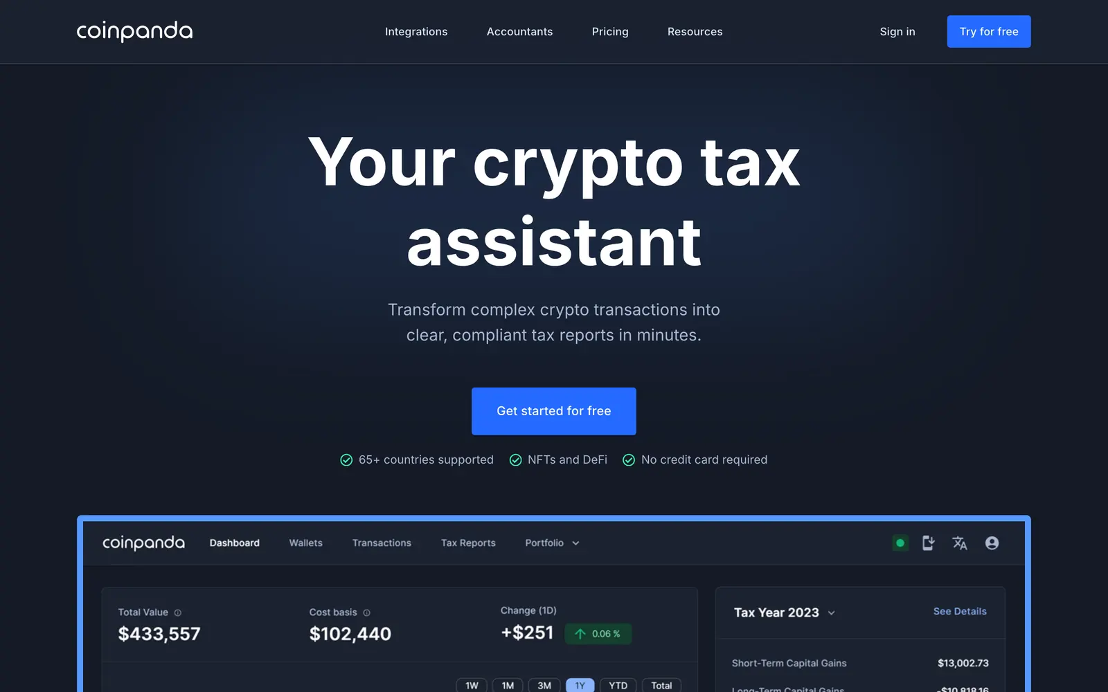 Coinpanda homepage