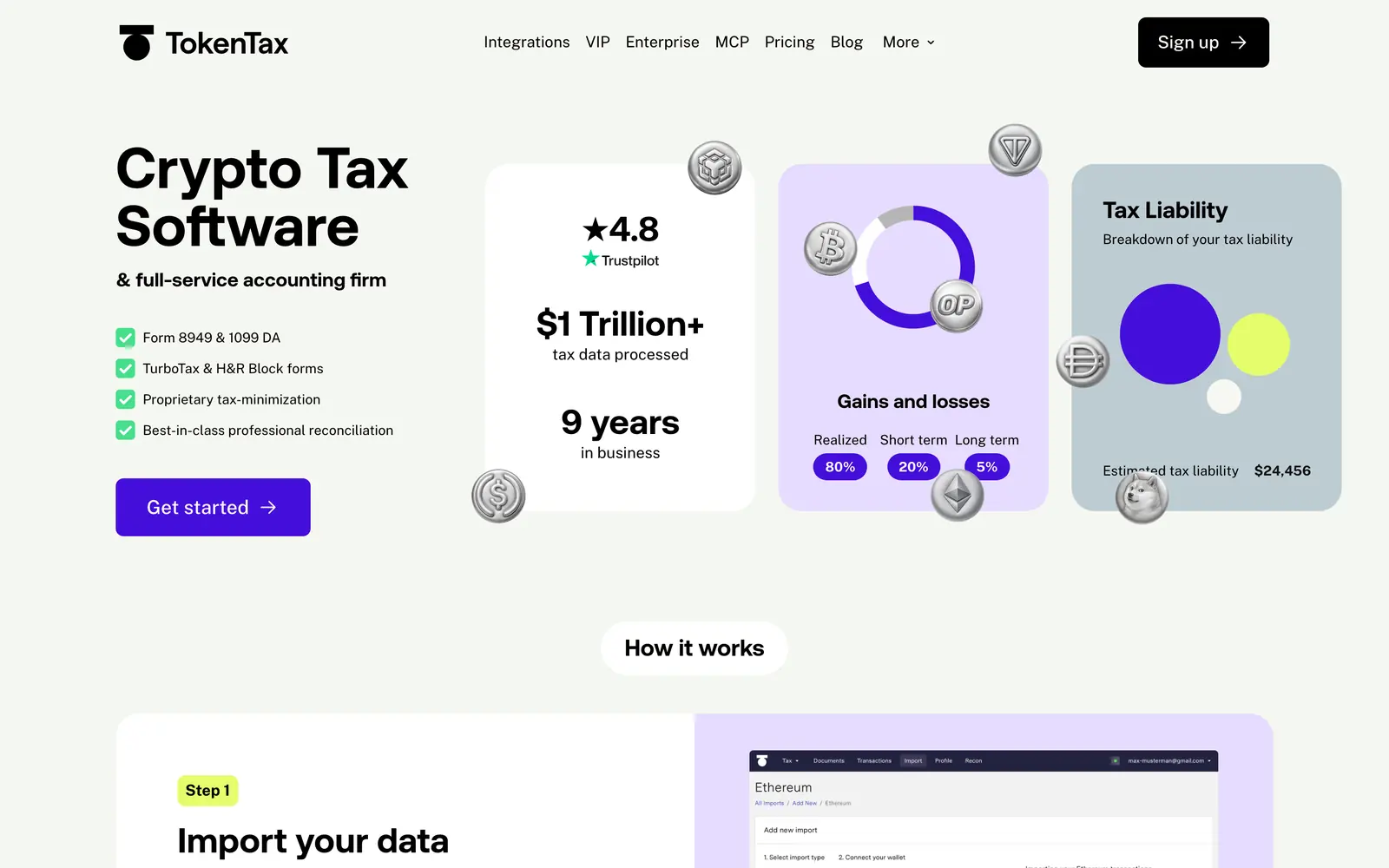 TokenTax homepage
